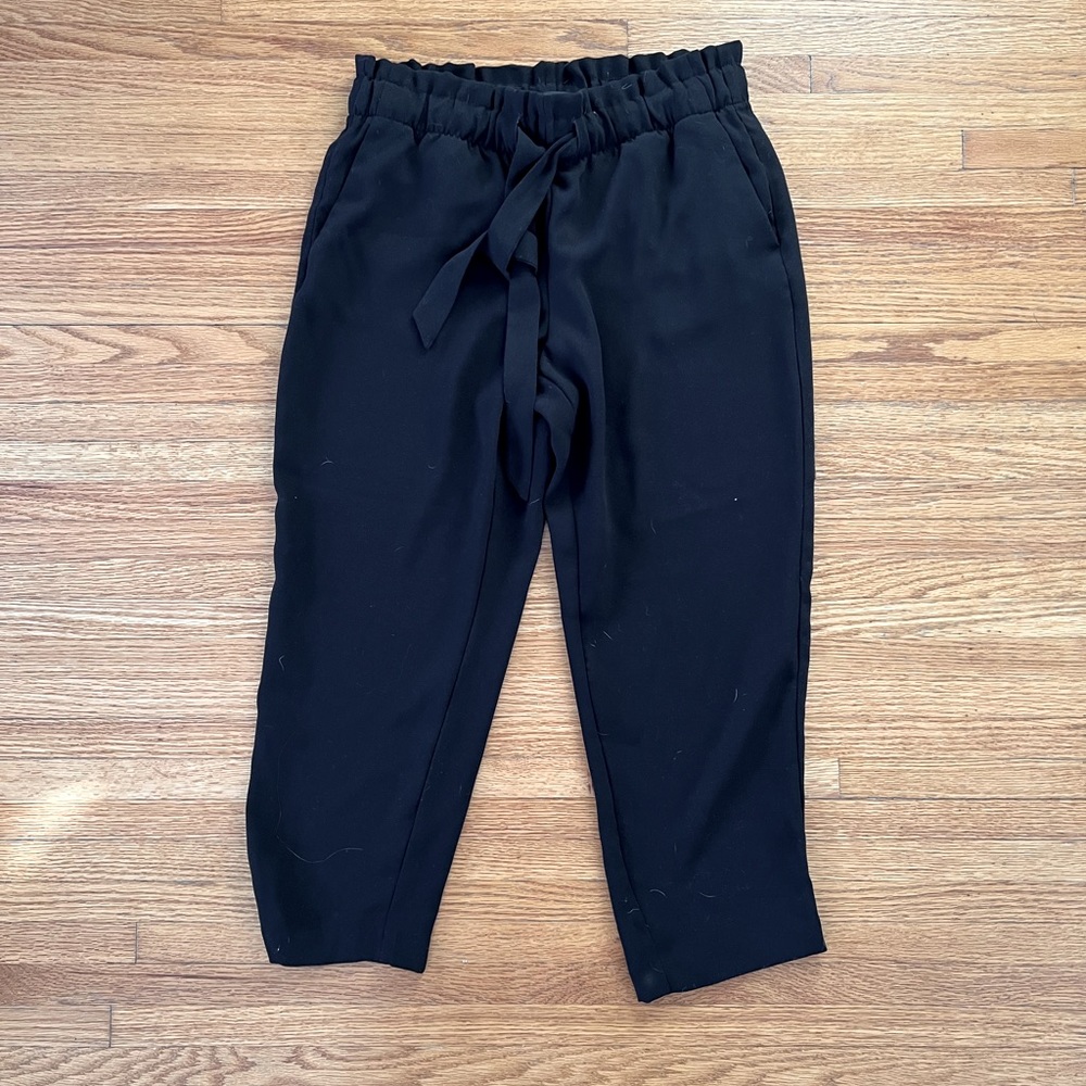 LOFT Tie Waist Straight Pant